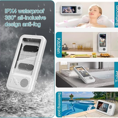 Shower Phone Holder with Bluetooth Speaker