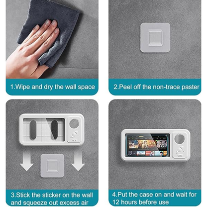 Shower Phone Holder with Bluetooth Speaker