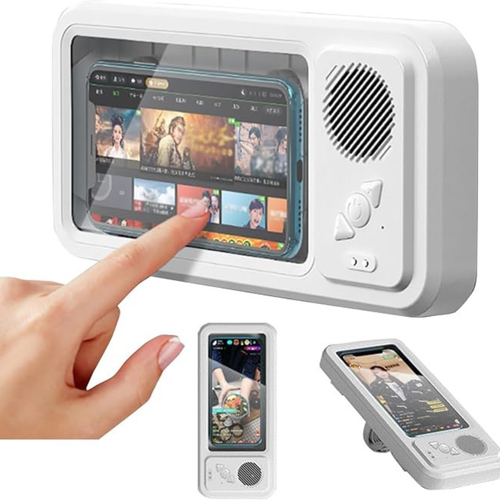 Shower Phone Holder with Bluetooth Speaker